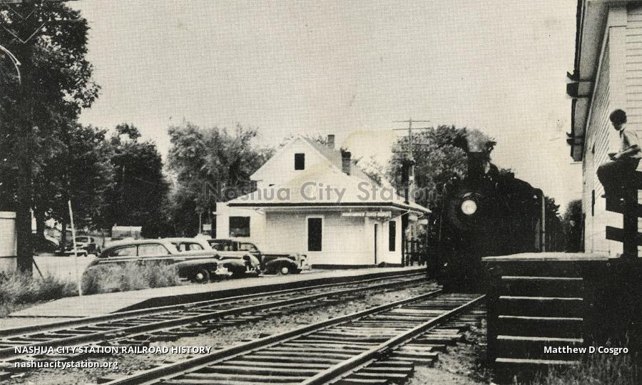 Postcard Mountain View Depot, Center Ossipee, New Hampshire Railroad