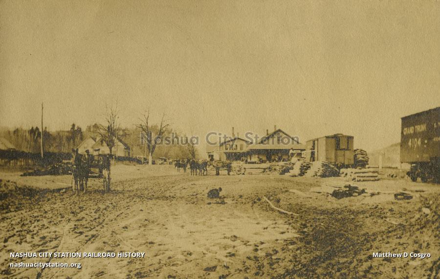 Postcard Railroad Station, East Thetford, Vermont Railroad History