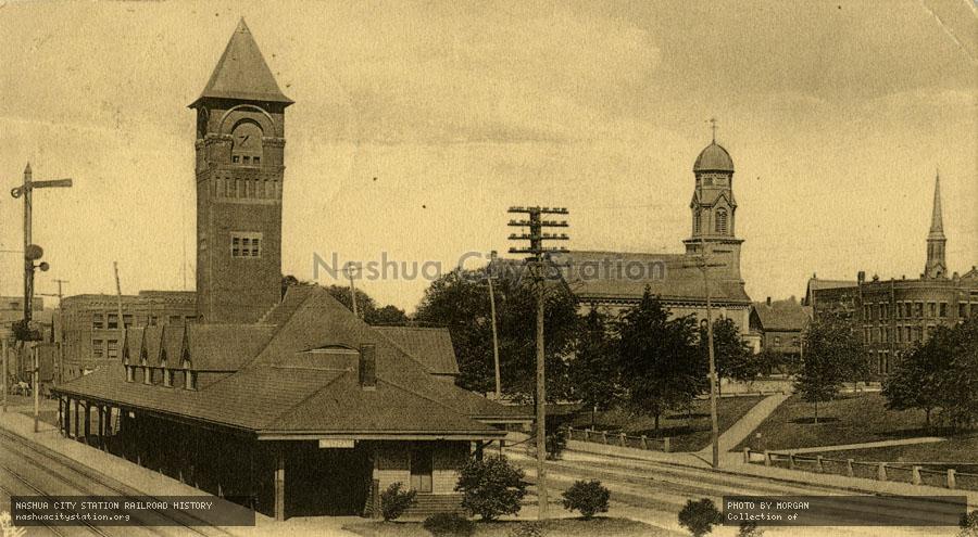 Postcard: Waltham, Massachusetts.  Fitchburg Depot