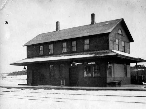 Postcard: The Bangor & Aroostook Railroad Station At Hampden Center 