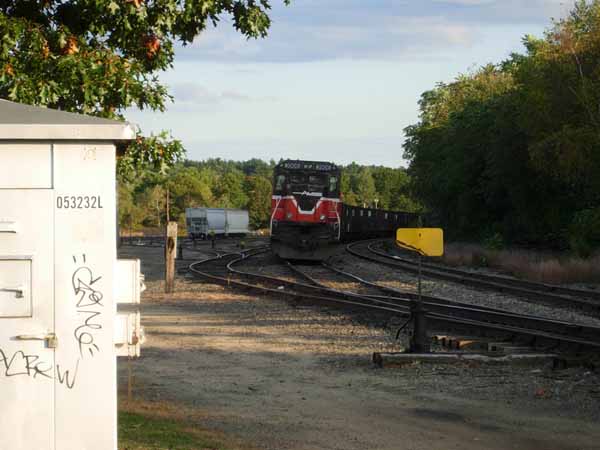 Unit coal train in the Nashua freight yard
