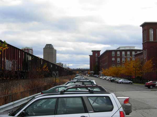 Unit coal train NHB72 northbound through the Manchester Millyard