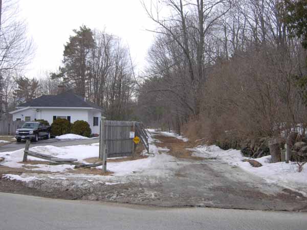 Looking north from West Main Street at West Rindge Station