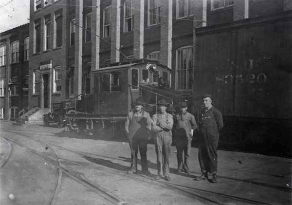 Claremont Railway crew in front of their train