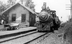 Maine Central Railroad #53 at South Brewer, Maine, 1908