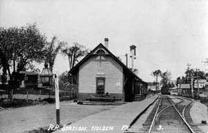 Postcard: Railroad Station, Holden, Maine | Railroad History