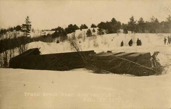 Train wreck near Antrim, New Hampshire