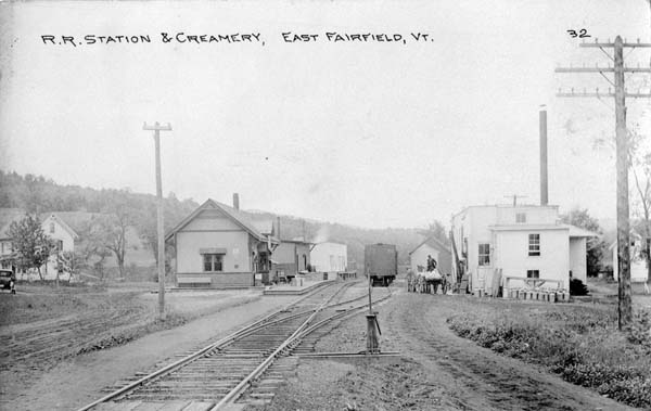 Railroad Station and Creamery, East Fairfield, Vermont
