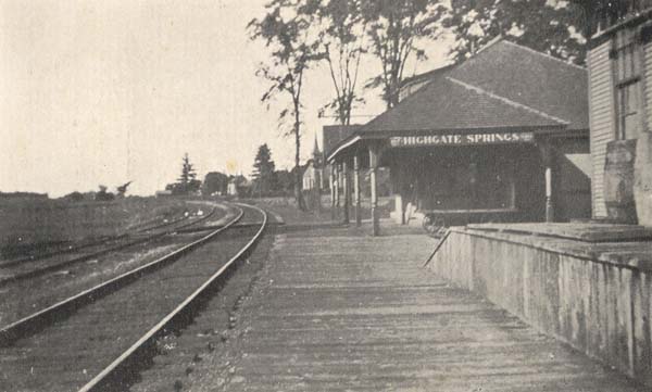 Central Vermont Railroad Station at Highgate Springs, Vermont