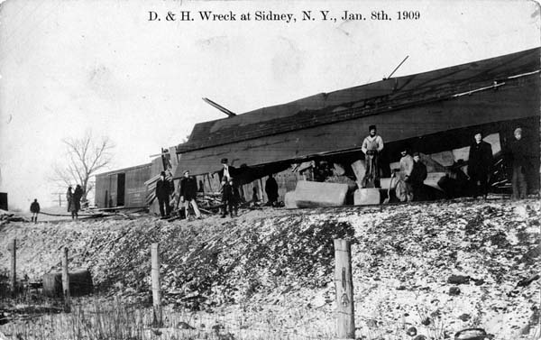 Delaware & Hudson Wreck at Sidney, New York, January 8, 1909