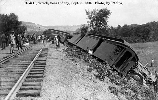 Delaware & Hudson Wreck, near Sidney, September 3, 1908