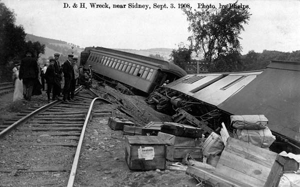Delaware & Hudson Wreck, near Sidney, September 3, 1908