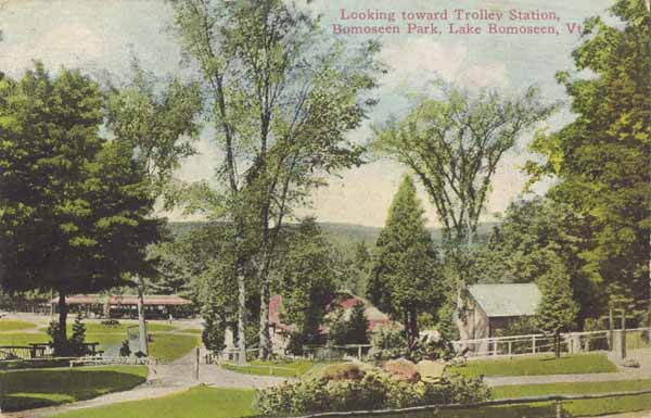 Looking toward Trolley Station, Bomoseen Park, Lake Bomoseen, Vermont