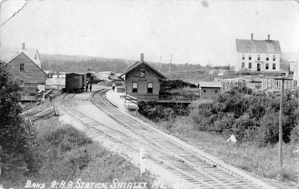 Postcard: Bangor & Aroostook Railroad Station, Shirley, Maine ...