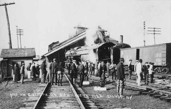 Head on Collision on Delaware & Hudson, October 18, 1922, Sidney, New York