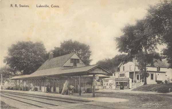 Postcard: Railroad Station, Lakeville, Connecticut | Railroad History