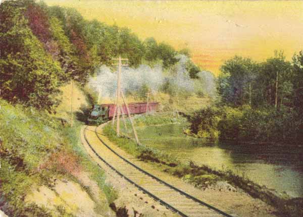 Curve on Meriden and Waterbury Railroad at South Meriden, Connecticut