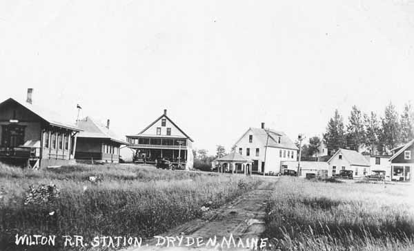 Postcard: Wilton Railroad Station, Dryden, Maine | Railroad History