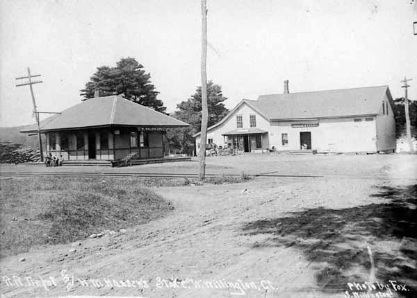 Railroad Depot and H. M. Hansen's Store, West Willington, Connecticut