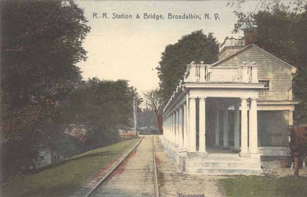Railroad Station and Bridge, Broadalbin, New York