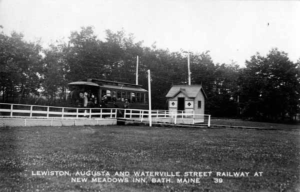 Lewiston, Augusta and Waterville Street Railway at New Meadows Inn, Bath, Maine