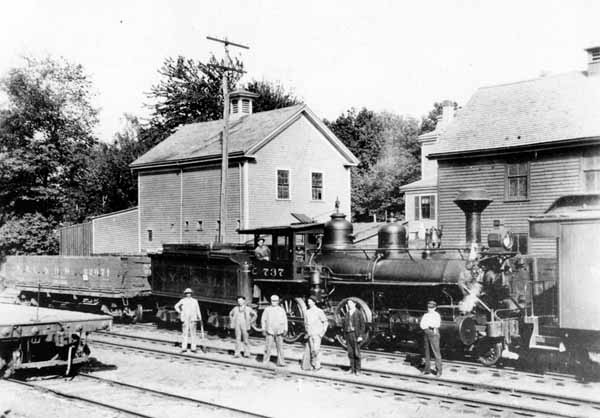 New York Central & Hudson River Railroad train at Cook Street Junction, Newton, Massachusetts