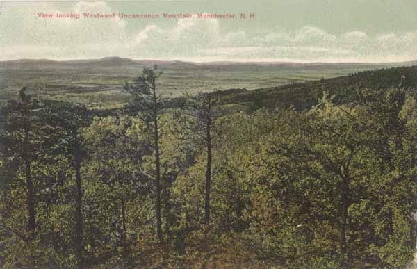 View looking Westward, Uncanoonuc Mountain, Manchester, New Hampshire