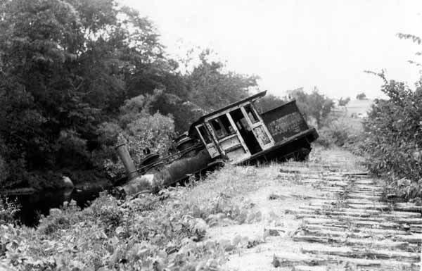 Wiscasset, Waterville and Farmington Railway engine No. 8, North Whitefield, Maine
