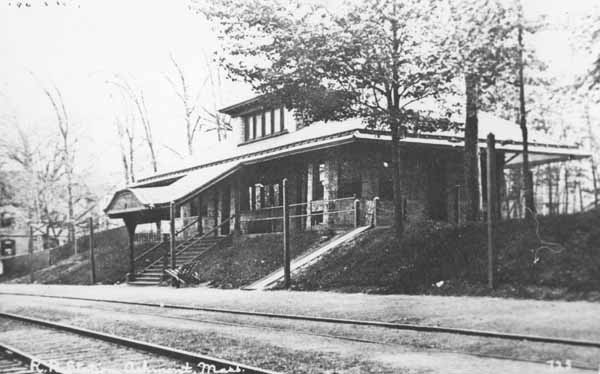 Postcard: Railroad Station, Ashmont, Massachusetts | Railroad History