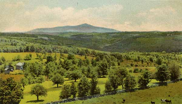 New England Views on Boston & Maine Railroad - Mt. Monadnock, New Hampshire from Beech Hill