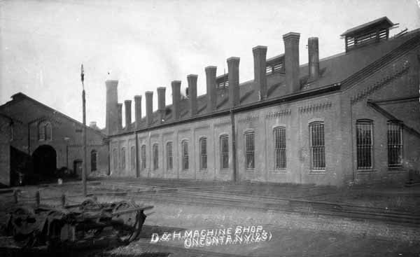 Postcard: Delaware & Hudson Machine Shop, Oneonta, New York | Railroad ...