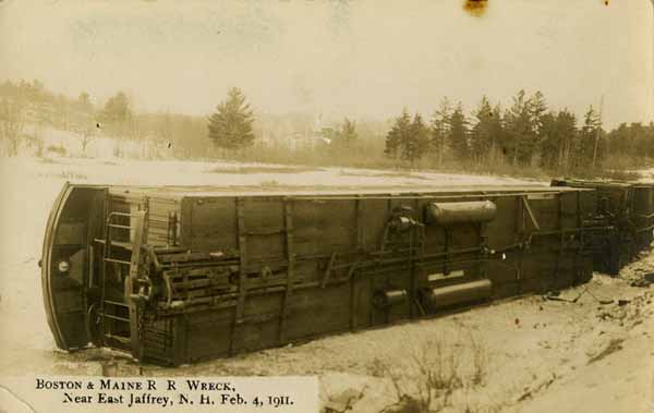 Boston & Maine Railroad Wreck Near East Jaffrey, New Hampshire
