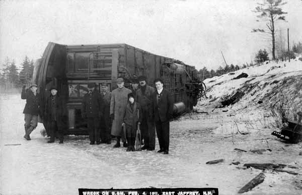 Wreck on Boston & Maine, February 4, 1911.  East Jaffrey, New Hampshire