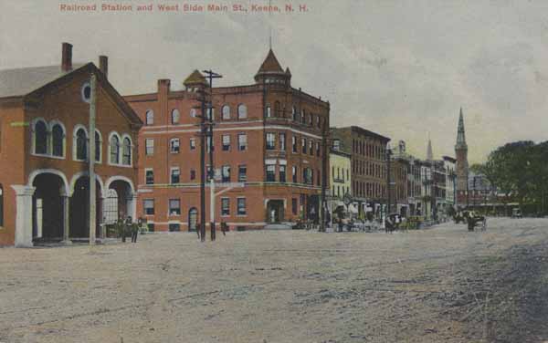 Railroad Station and West Side Main Street, Keene, New Hampshire
