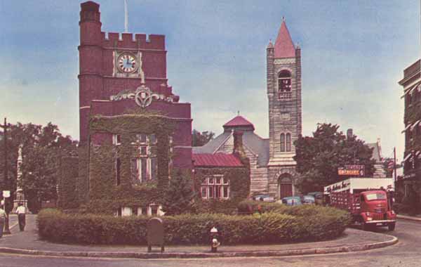 Public Library, 1st Congretional Church,  and Tavern, Nashua, New Hampshire