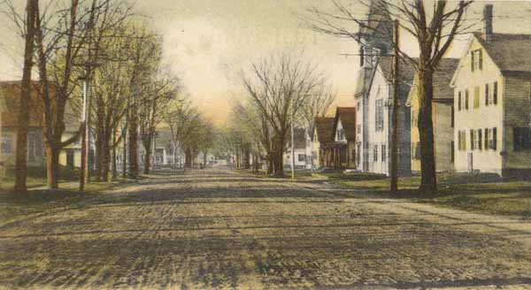 Main Street looking Northwest from Odd Fellows Block, Marlborough, New Hampshire
