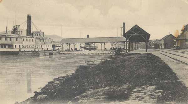 Baldwin Depot and Steam Boat Landing, Lake George, New York