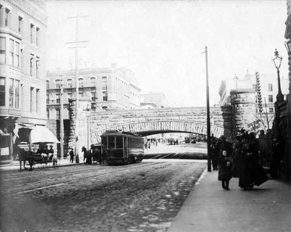 Stone Arch over Main Street, Springfield, Massachusetts