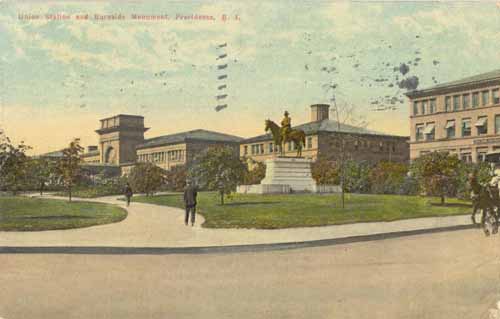 Union Station and Burnside Monument, Providence, Rhode Island