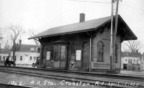 Railroad Station, Cranston, Rhode Island.  April 19, 1925