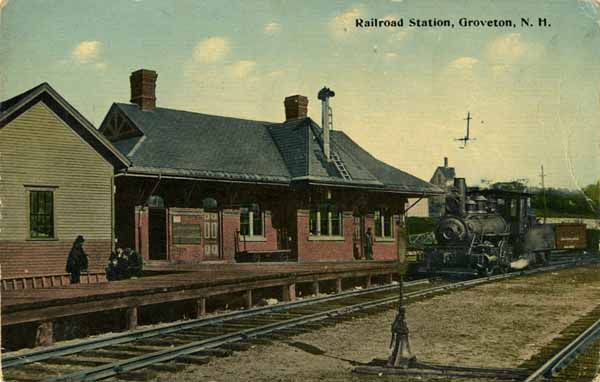 Postcard: Railroad Station, Groveton, New Hampshire | Railroad History