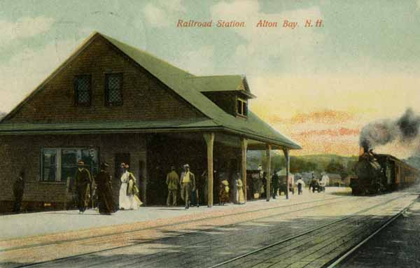Railroad Station. Alton Bay, New Hampshire