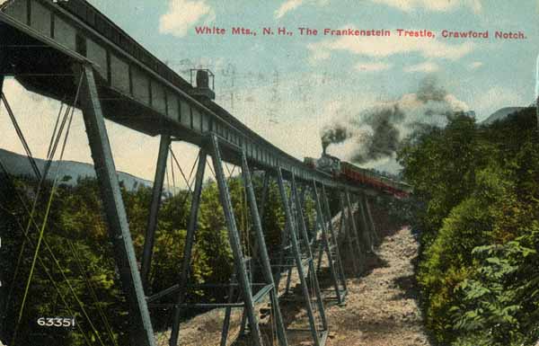 White Mountains, New Hampshire, The Frankenstein Trestle, Crawford Notch.