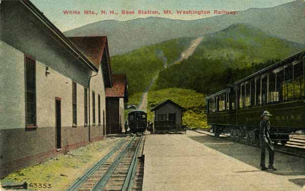 White Mountains, New Hampshire.  Base Station, Mt. Washington Railway.