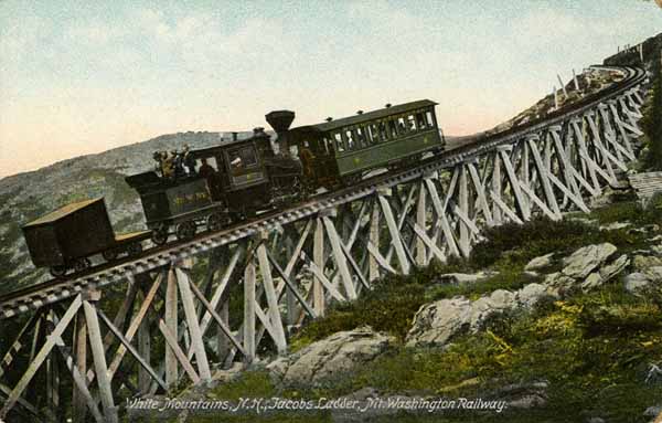 White Mountains, New Hampshire.  Jacobs Ladder, Mt. Washington Railway