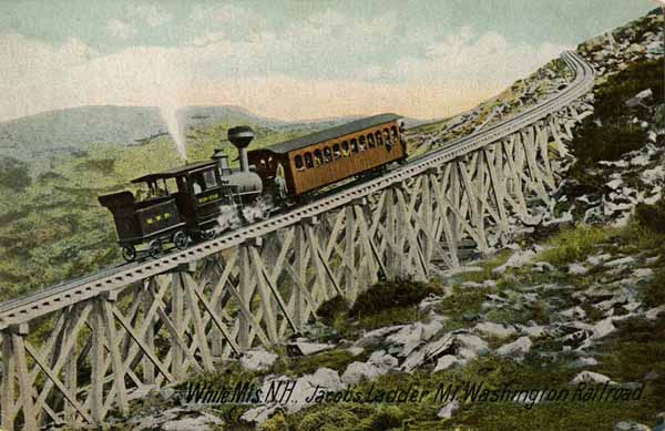 White Mountains, New Hampshire.  Jacob's Ladder, Mt. Washington Railroad