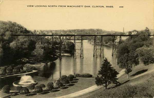 View Looking North from Wachusett Dam, Clinton, Massachusetts