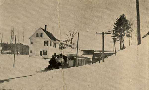 Railroad Bridge in Winter 1929, Alton Bay, New Hampshire