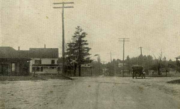Main Street West from Boston & Maine Railroad, Candia, New Hampshire