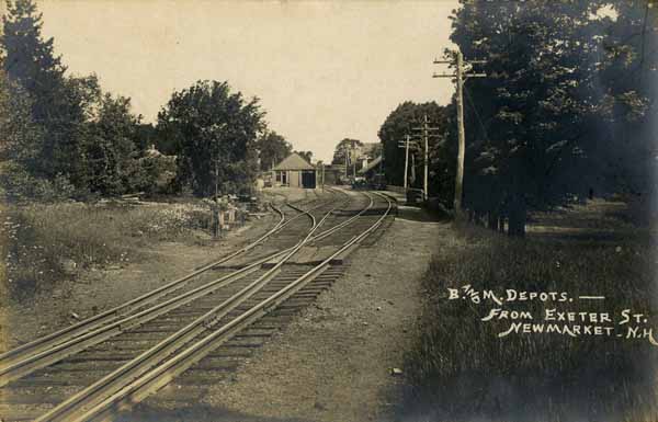 Boston & Maine Depots from Exeter Street, Newmarket, New Hampshire